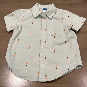 Old Navy Carrot Easter Button Up Shirt 2T